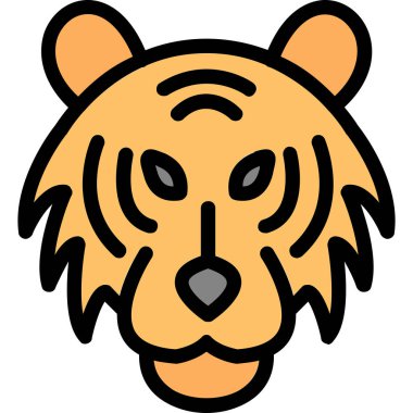 Aslan simgesi. vektör illüstrasyonu