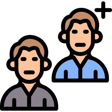 Friends simge vektör renk çizimi