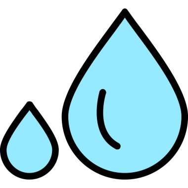 Bırakma simgesi. outline drop vektör renk düz tasarımı