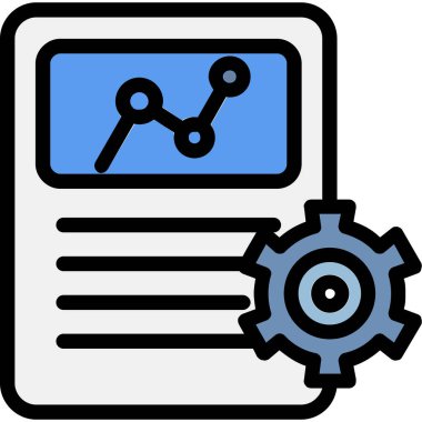 analitik iş grafiği simgesi - taslak biçimi