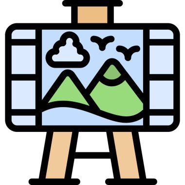 dağ manzarası vektör simgesi