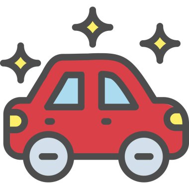 Otomobil araç simgesi doldurulmuş taslak biçiminde