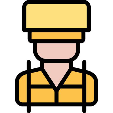 asker simgesi, vektör çizimi beyaz arkaplanda izole edildi