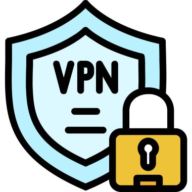 vpn internet simgesi, modern basit illüstrasyon