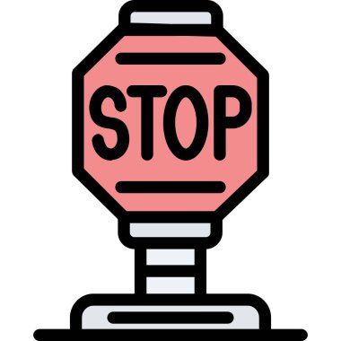 dur işareti renk çizelgesi vektörü