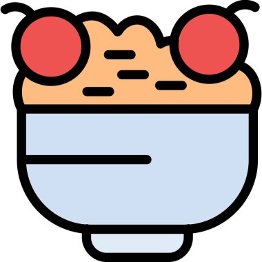 Yemek. Web simgesi basit illüstrasyon