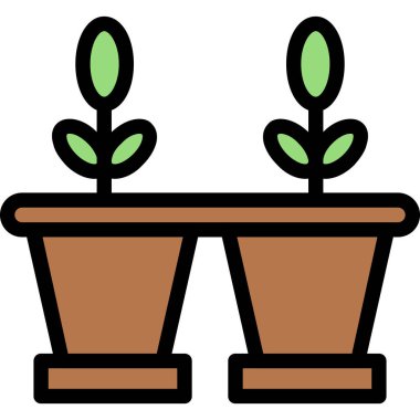 bitki simgesi vektör illüstrasyonu