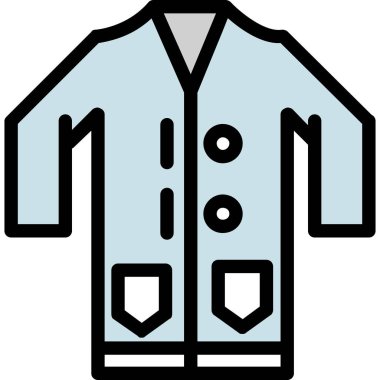 Ceket. Web simgesi basit illüstrasyon