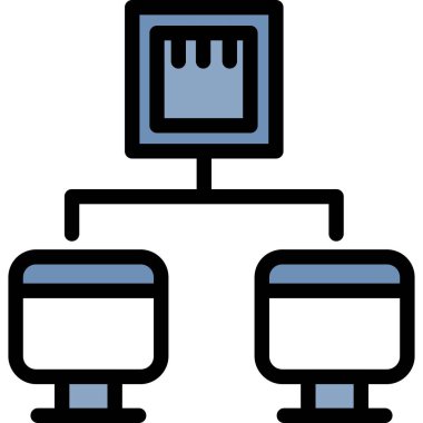 Bilgisayar. Web simgesi basit illüstrasyon