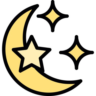 Ay. Web simgesi basit illüstrasyon