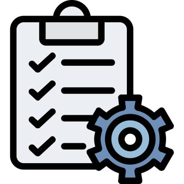 dişli ayarı simge rengi dış hat vektörü