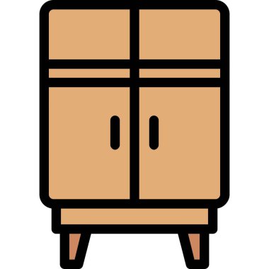 mobilya dolabı vektör simgesi