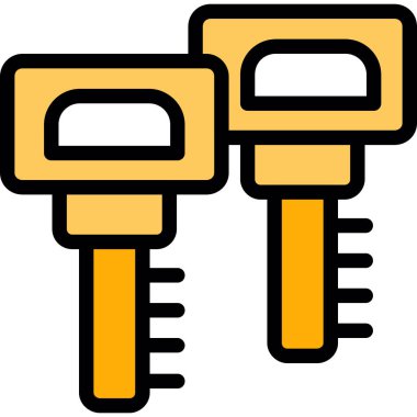 Çekiç inşaat aracı simgesi - taslak biçimi