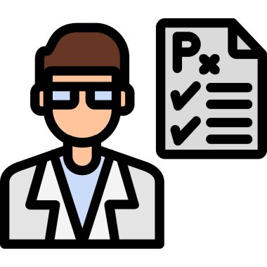 doktor simgesi, vektör illüstrasyonu