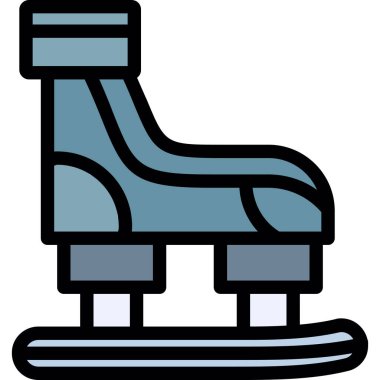 Kış kızağı simgesi, vektör illüstrasyonu