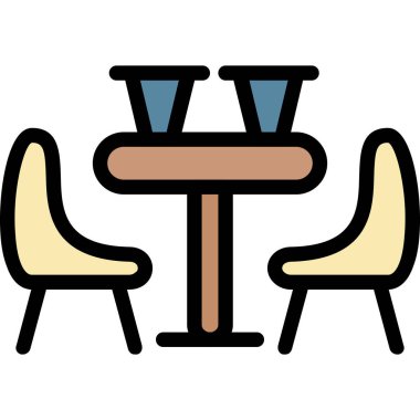 Koltuk ikonu vektörü. özet sandalye