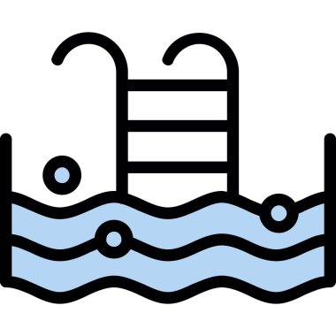 Havuz. Web simgesi basit illüstrasyon