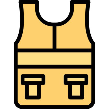 yelek simge vektör çizim