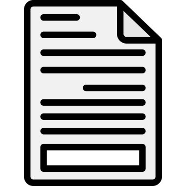 belge simgesi vektör illüstrasyonu