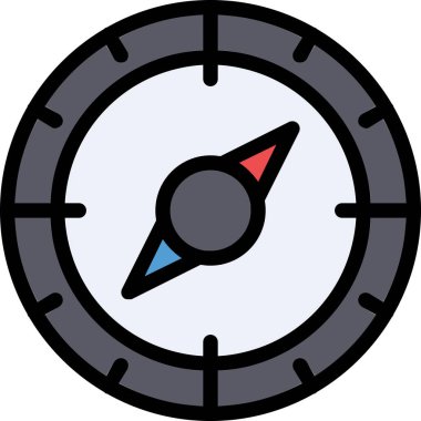 Moda tasarım tarzında pusula simgesi izole edilmiş groun ve mavi sembol arkaplanı. pusula vektör sembolü