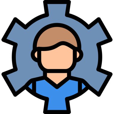 Mühendis. Web simgesi basit illüstrasyon