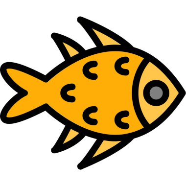 Balık. Web simgesi basit illüstrasyon