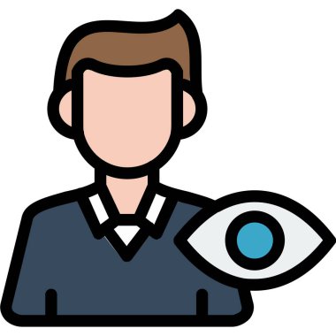 Göz simgesi vektör illüstrasyonu