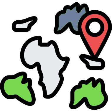 Konum haritası. düzenlenebilir vektör