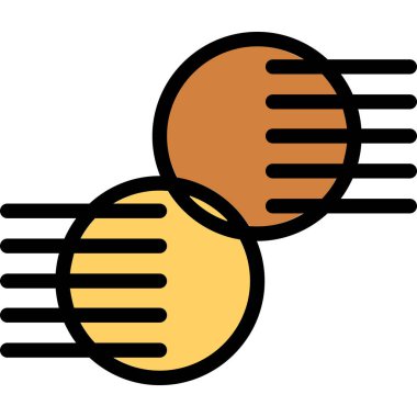 Hava balonu simgesi rengi dış hat vektörü