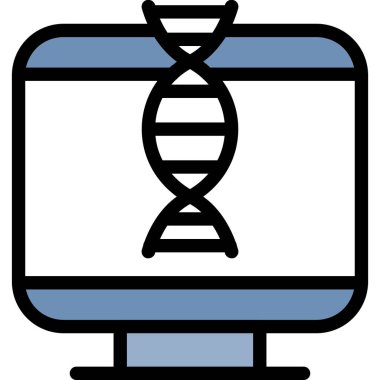 DNA molekülü renk ana hatları vektörü