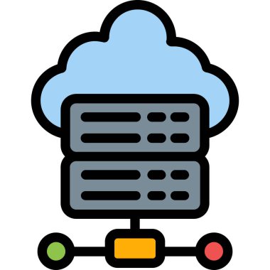 sunucu bulut veri simgesi - taslak biçimi