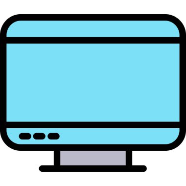 Televizyon. Web simgesi basit illüstrasyon