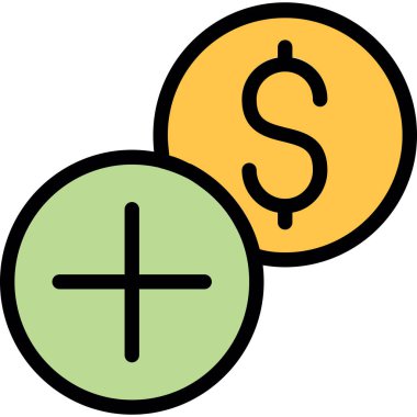 Dolar. Web simgesi basit illüstrasyon