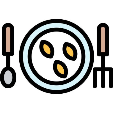 tavuk eti rengi ikon vektör illüstrasyonu