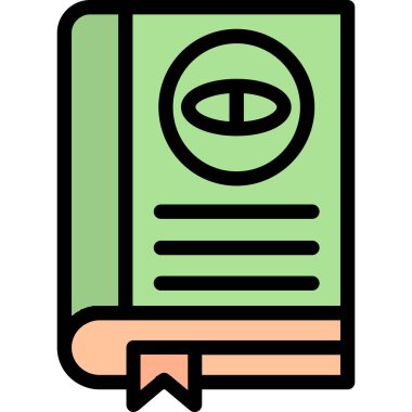 kitap simgesi renk ana hatları vektörü. okul eğitimi sembolü.