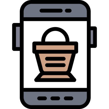 Alışveriş sepeti vektör simgesi