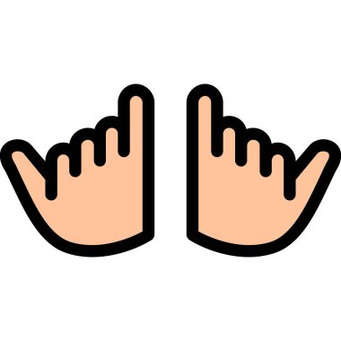 Parmakları olan eller jest simgesi