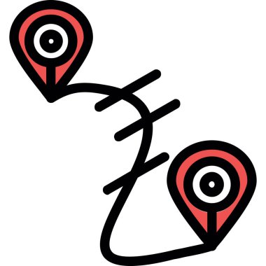 rota simgesi. düz renk vektör çizimi