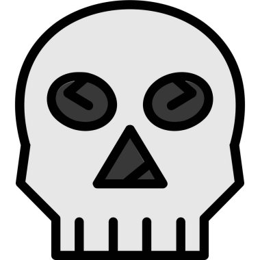 Kafatası. Web simgesi basit illüstrasyon