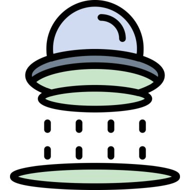 Uydu Simgesi, vektör illüstrasyonu