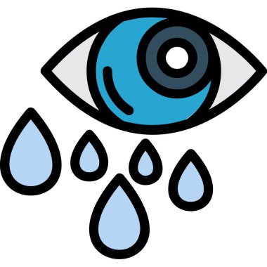 Göz damlası ikonu. özet göz vektörü resimleme simgesi düz izole edilmiş