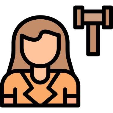 avatar kadın simgesi ana hatlarıyla doldurulmuş