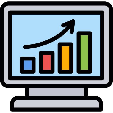 analitik grafik grafik simgesi - taslak biçimi