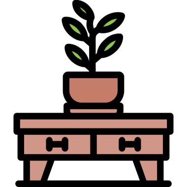 Bitki. Web simgesi basit illüstrasyon