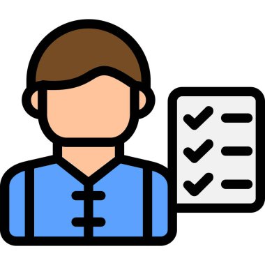 Çalışan simgesi, vektör illüstrasyonu