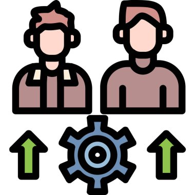 iş insanları simgesi vektör illüstrasyonu