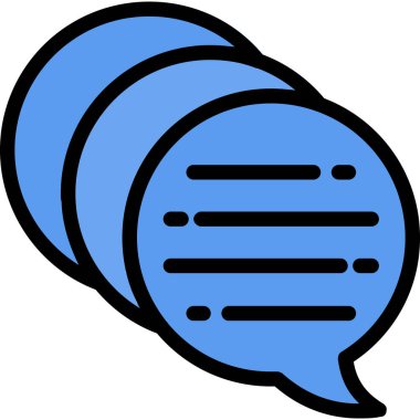 Doldurulmuş özet biçiminde sohbet balonu sohbet simgesi