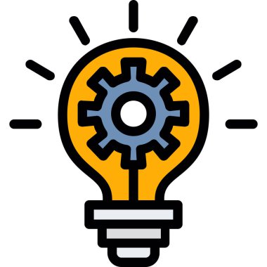 yaratıcı fikir yenilik simgesi - özet biçimi