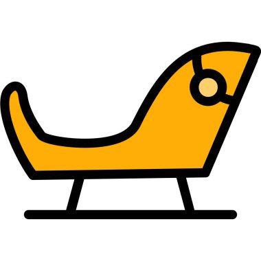 Koltuk simgesi rengi dış hat vektörü