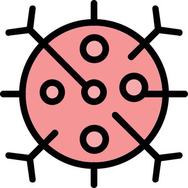 Bakteriler. Web simgesi basit illüstrasyon